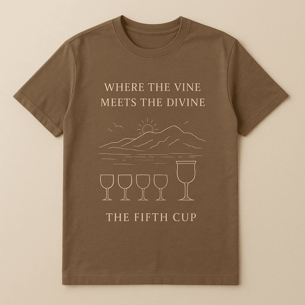 The Fifth Cup Heritage Tee - Where the Vine Meets the Divine